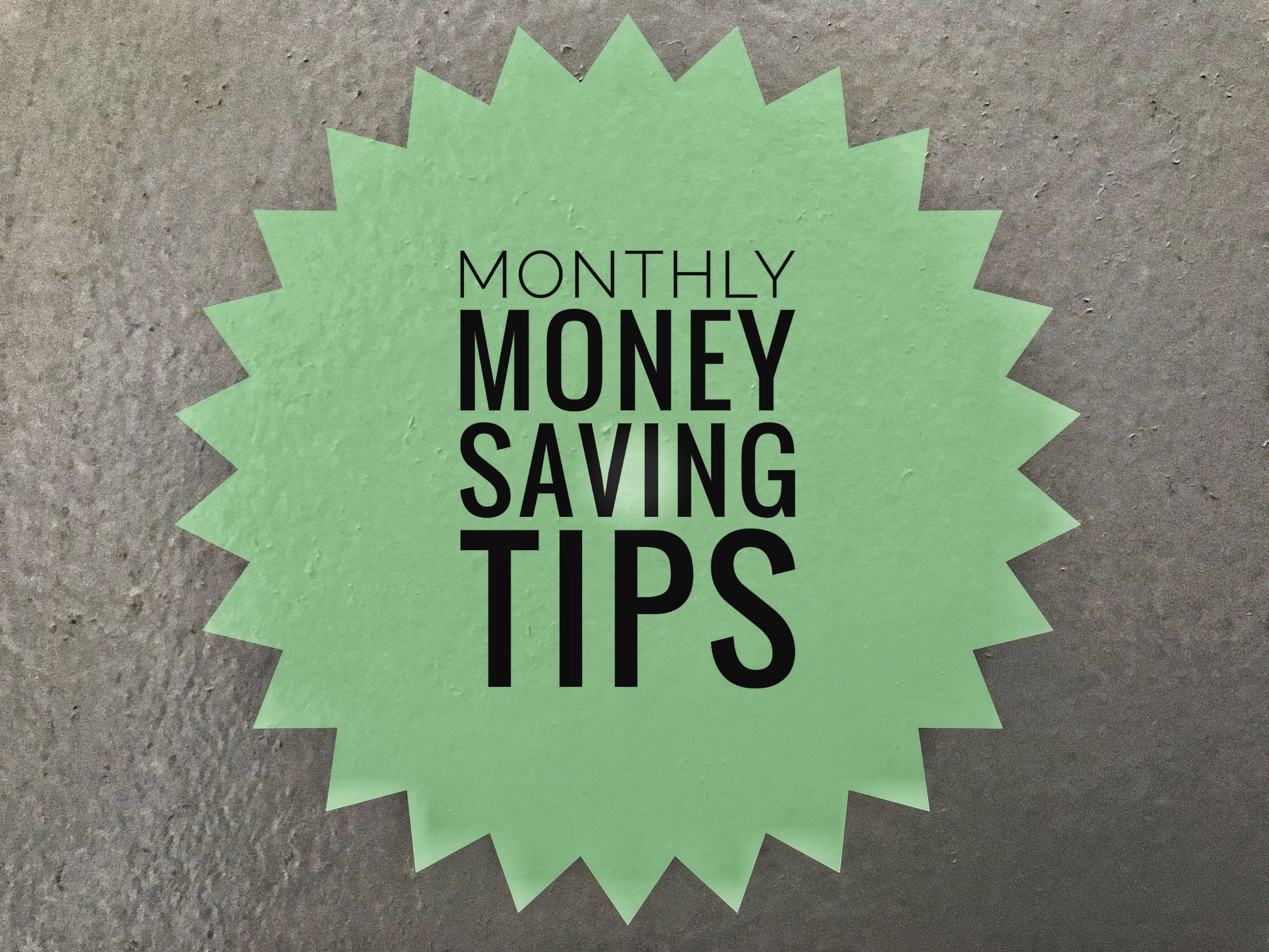 Monthly Money Saving Tips Logo